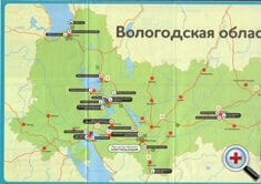 Карта-Схема Вологда и Вологодская область